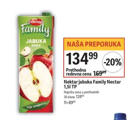 Nektar jabuka Family Nectar 1,5l TP