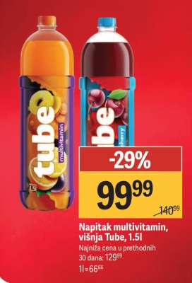 Napitak multivitamin, višnja Tube, 1.5l