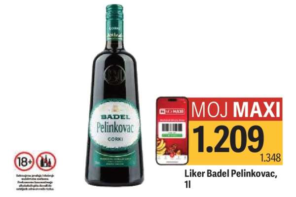 Liker Badel Pelinkovac, 1l