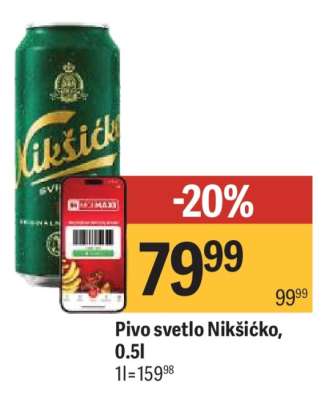Pivo svetlo Nikšićko 0,5l