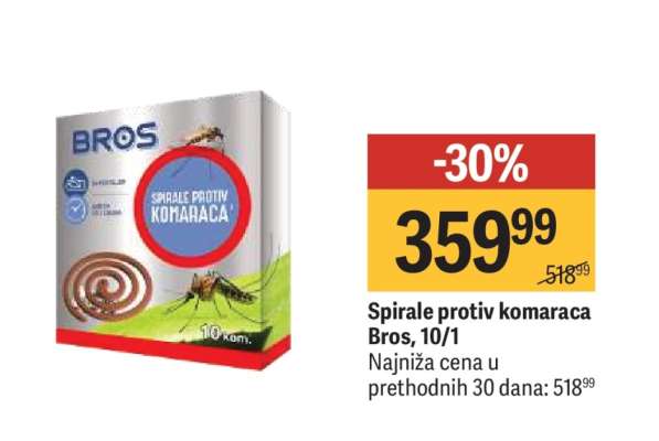 Spirale protiv komaraca Bros, 10/1
