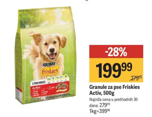Granule za pse Friskies Activ, 500g