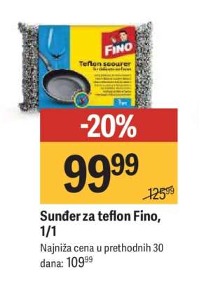Sunder za teflon Fino, 1/1