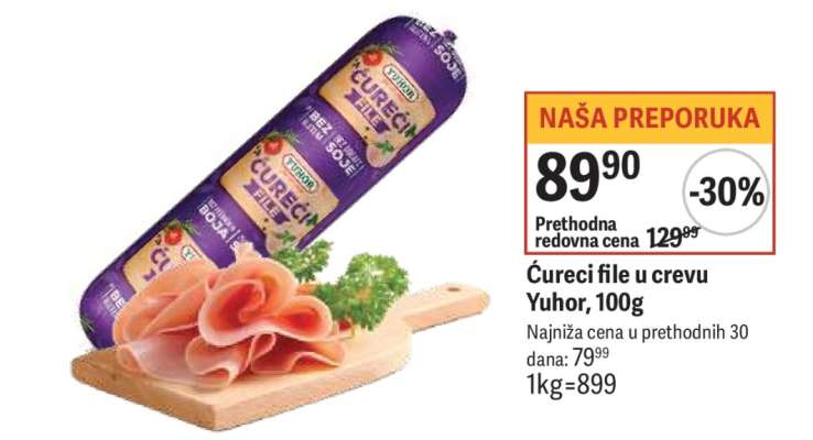 ćureći file u crevu Yuhor 100g
