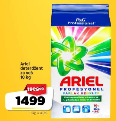 Ariel deterdžent za veš 10 kg