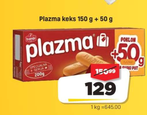 Plazma keks 150 g + 50 g