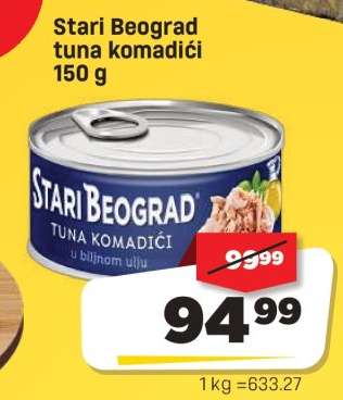 Stari Beograd tuna komadići 150 g