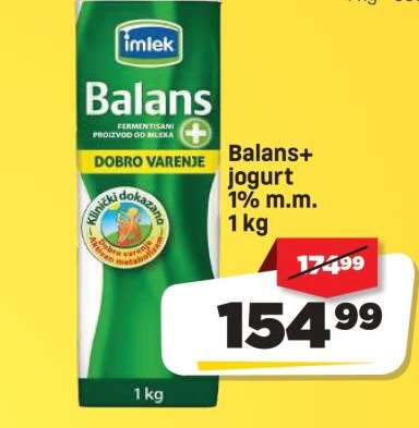 Balans+ Jogurt 1%m.m. 1 kg