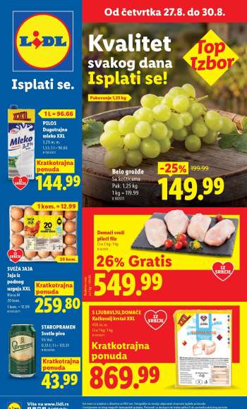 Lidl katalog - 27.08.2026 - 02.09.2026.