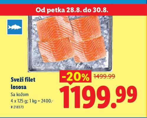 Svěží filet lososa