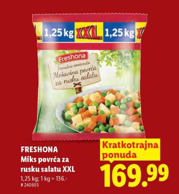 Freshona Miks povrća za rusku salatu XXL