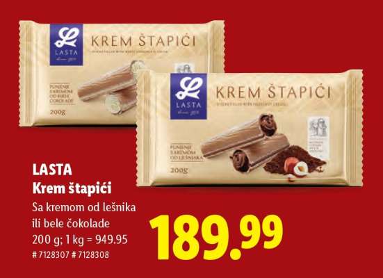 Lasta Krem štapići