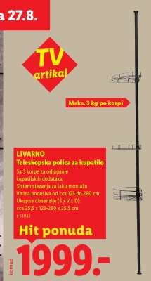 LIVARNO Teleskopska polica za kupatilo