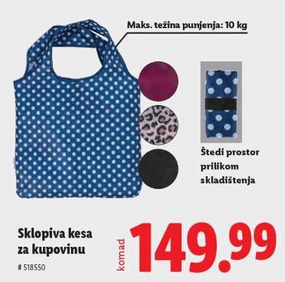 Sklopiva kesa za kupovinu