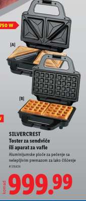 Silvercrest Toster za sendviče ili aparat za vafle