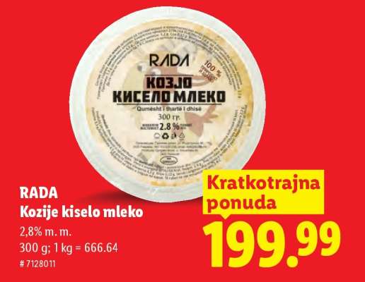 Rada Kozije kiselo mleko