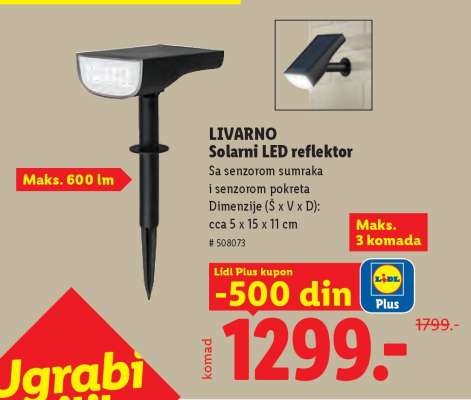 LIVARNO Solarni LED reflektor
