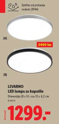 LIVARNO LED lampa za kupatilo