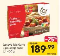 Gotovo jelo ćufte u paradajz sosu to! 400 g