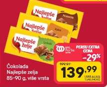 ČOKOLADA NAJLEPŠE ŽELJE