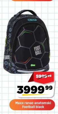 Maxx ranac anatomski Football black