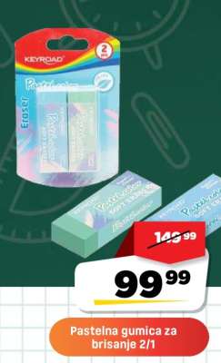 Pastelna gumica za brisanje 2/1