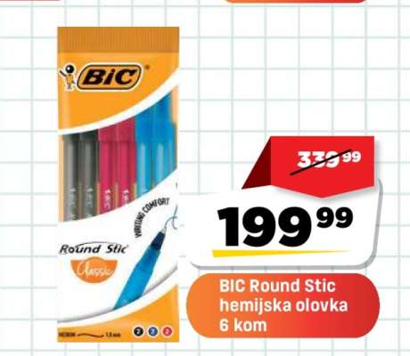 BIC Round Stic hemijska olovka 6 kom
