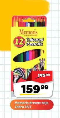 Memoris drvene boje Zebra 12/1