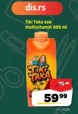 Tiki Taka sok multivitamin 500 ml