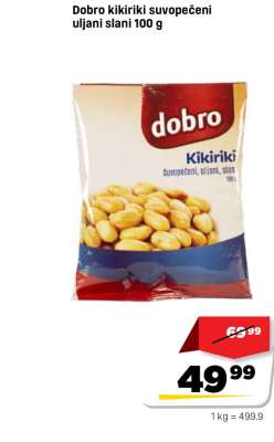 Dobro kikiriki suvopečeni uljani slani 100 g