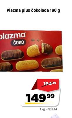 Plazma plus čokolada 160 g