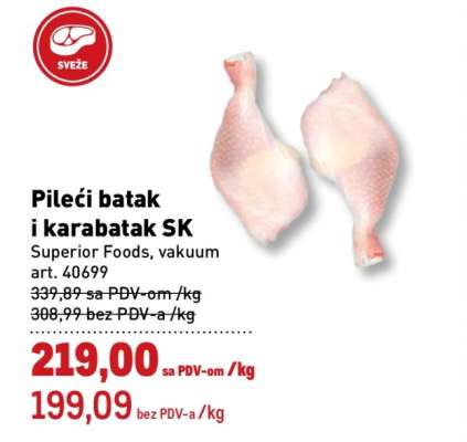Pileći batak i karabatak SK