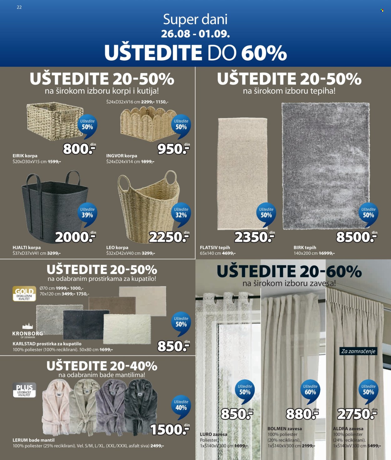 JYSK katalog - 26.08.2026 - 01.09.2026. Stranica 22