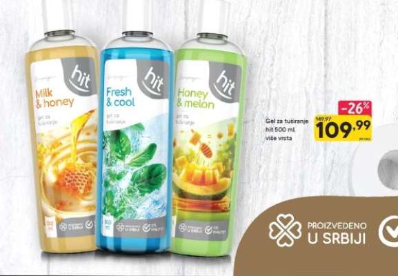 Gel za tuširanje hit 500 ml, više vrsta