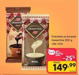 Čokolada za kuvanje Dessertina