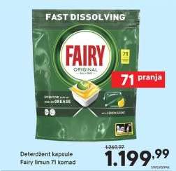 Deterdžent kapsule Fairy limun 71 komad