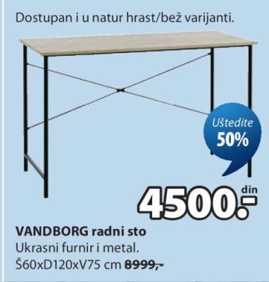 VANDBORG RADNI STO