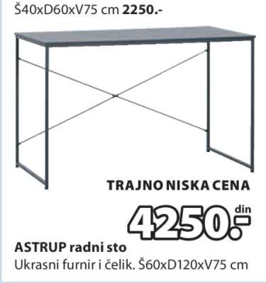 ASTRUP RADNI STO