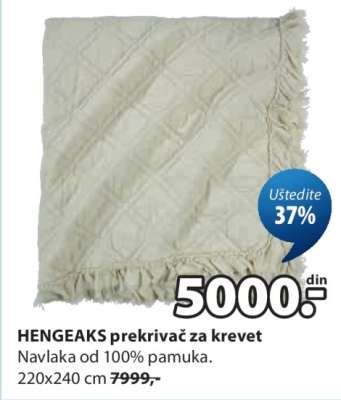 HENGEAKS prekrivač za krevet