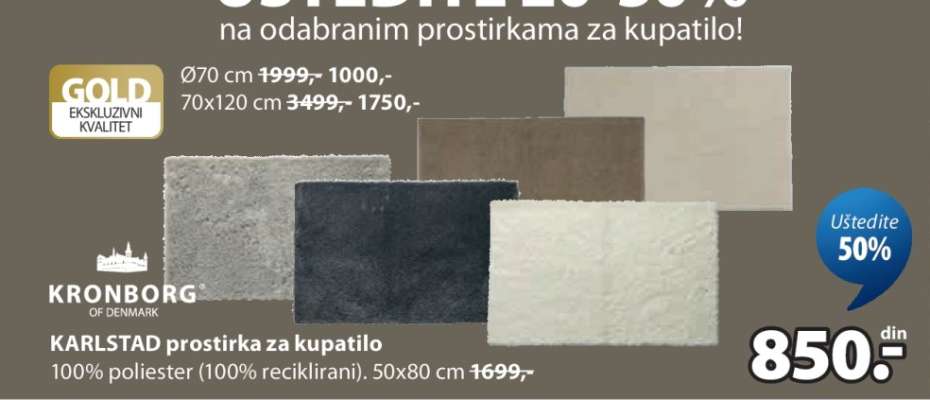 KARLSTAD PROSTIRKA ZA KUPATILO