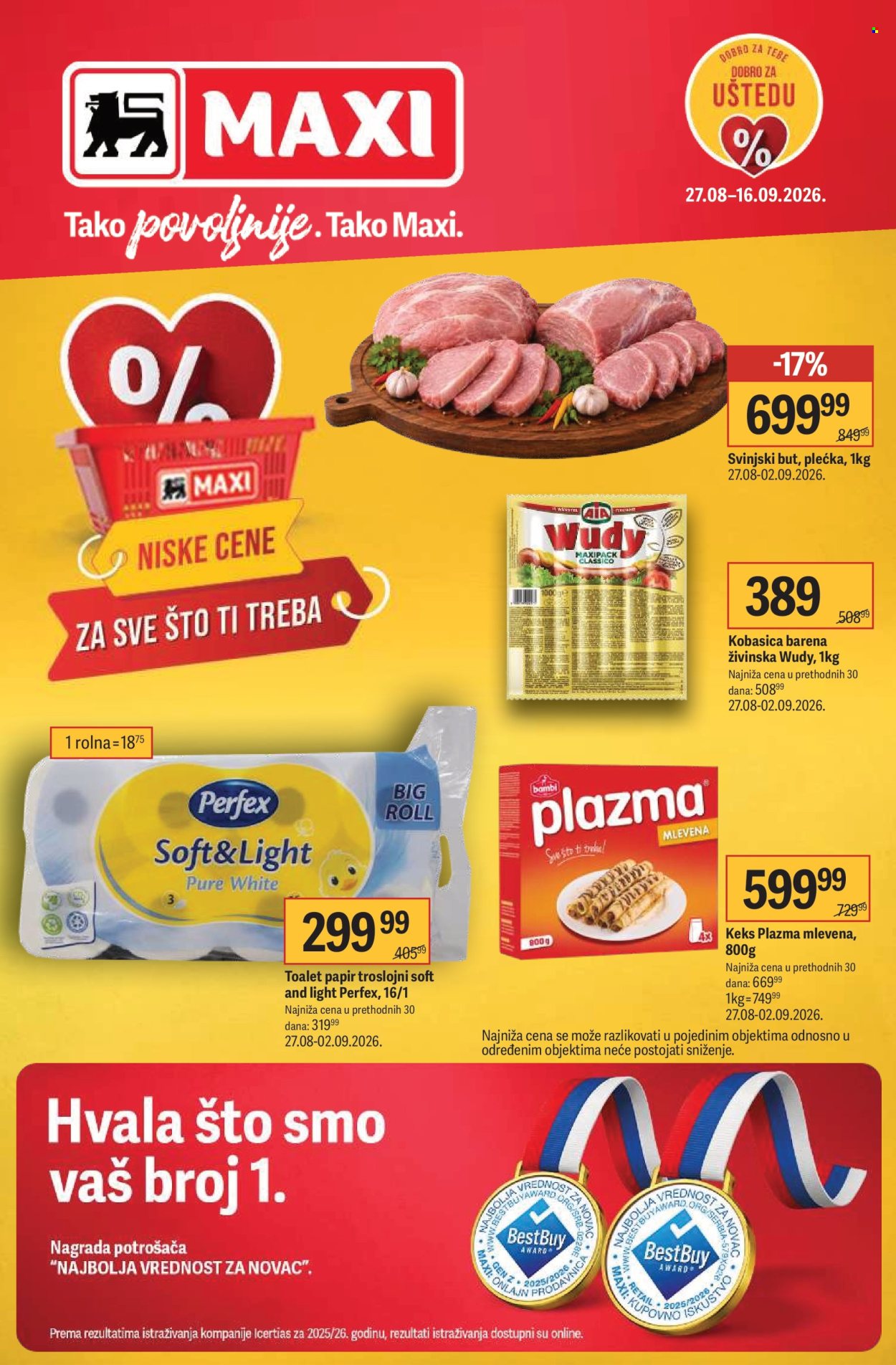 Maxi katalog - 27.08.2026 - 16.09.2026. Stranica 1