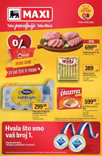 Maxi katalog - 27.08.2026 - 16.09.2026.