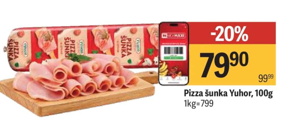PIZZA ŠUNKA Yuhor 100g
