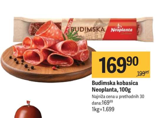 Budimska kobasica Neoplanta 100g