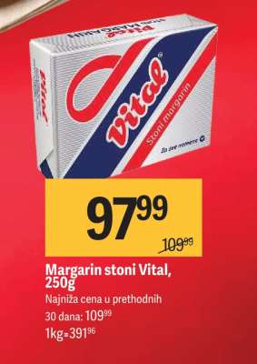 Margarin stoni Vital 250g