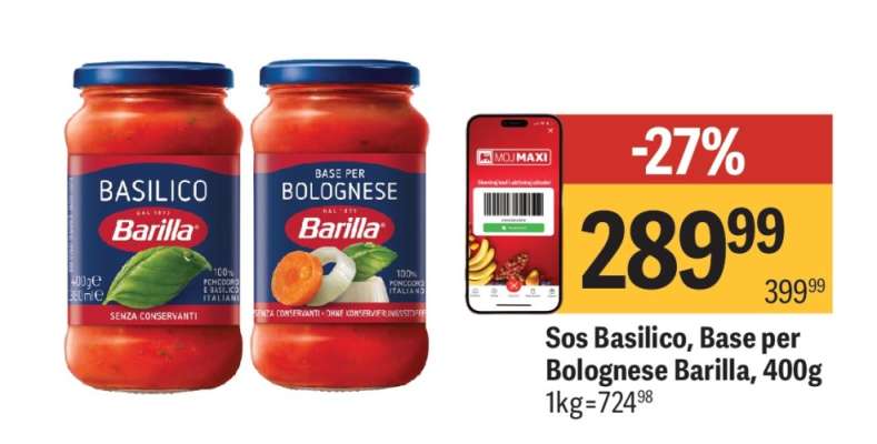 Sos Basilico, Base per Bolognese Barilla, 400g