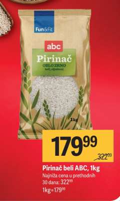 Pirinač beli ABC 1kg