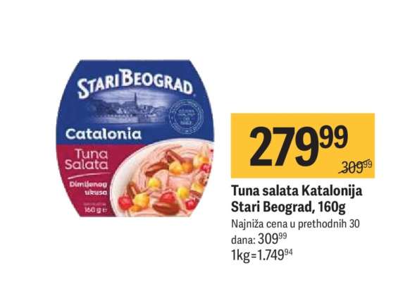 Tuna salata Katalonija Stari Beograd, 160g
