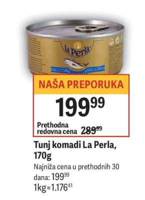 Tunj komadi La Perla, 170g