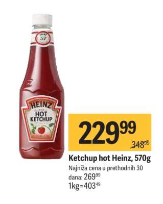 Ketchup hot Heinz, 570g